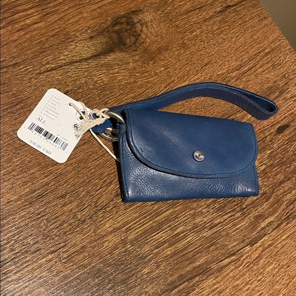 Free People Handbags - NWT Free People Navy Leather Wristlet
